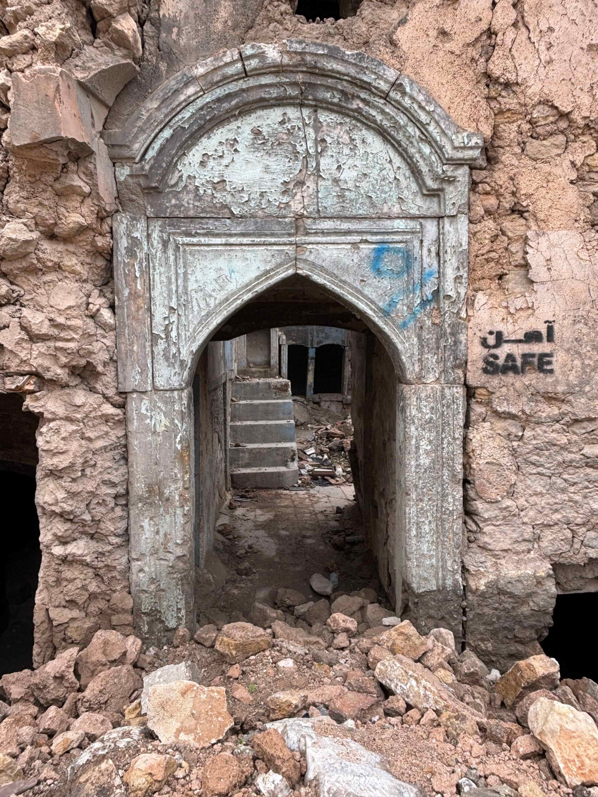 Safe in Mosul Any part of the old city in Mosul that's been checked and cleared, is marked safe