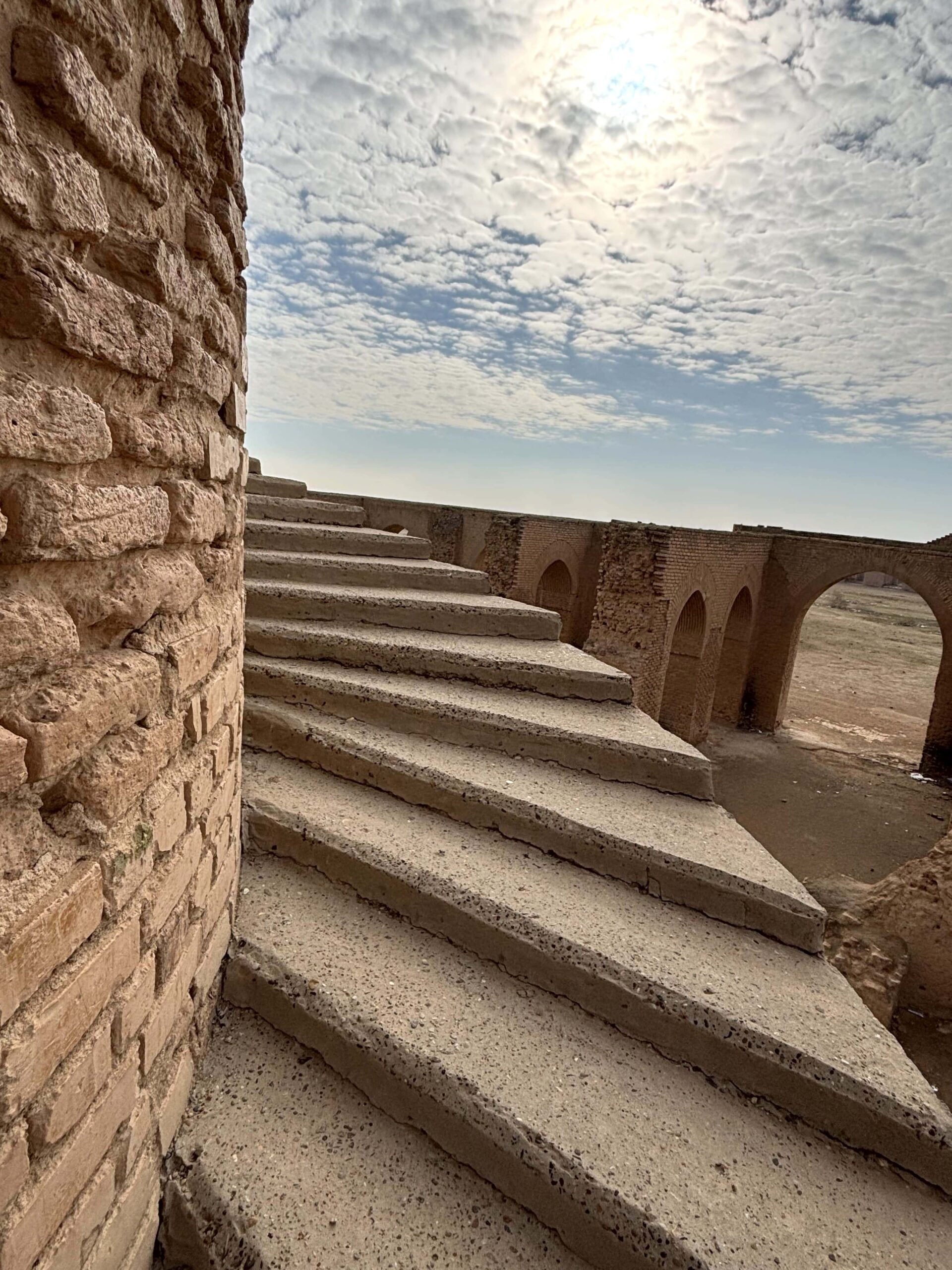 On the way up the minaret at Abu Dalaf On the way up the minaret at Abu Dalaf