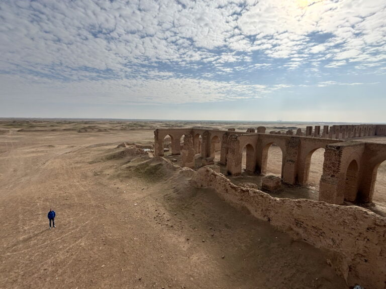 Looking out from the minaret: as usual, we had the place to ourselves