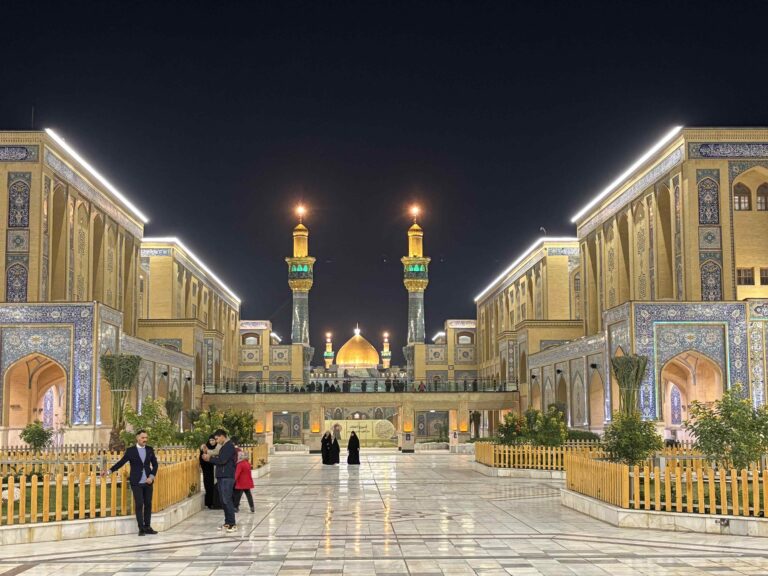 Imam Ali shrine Najaf nighttime iraq