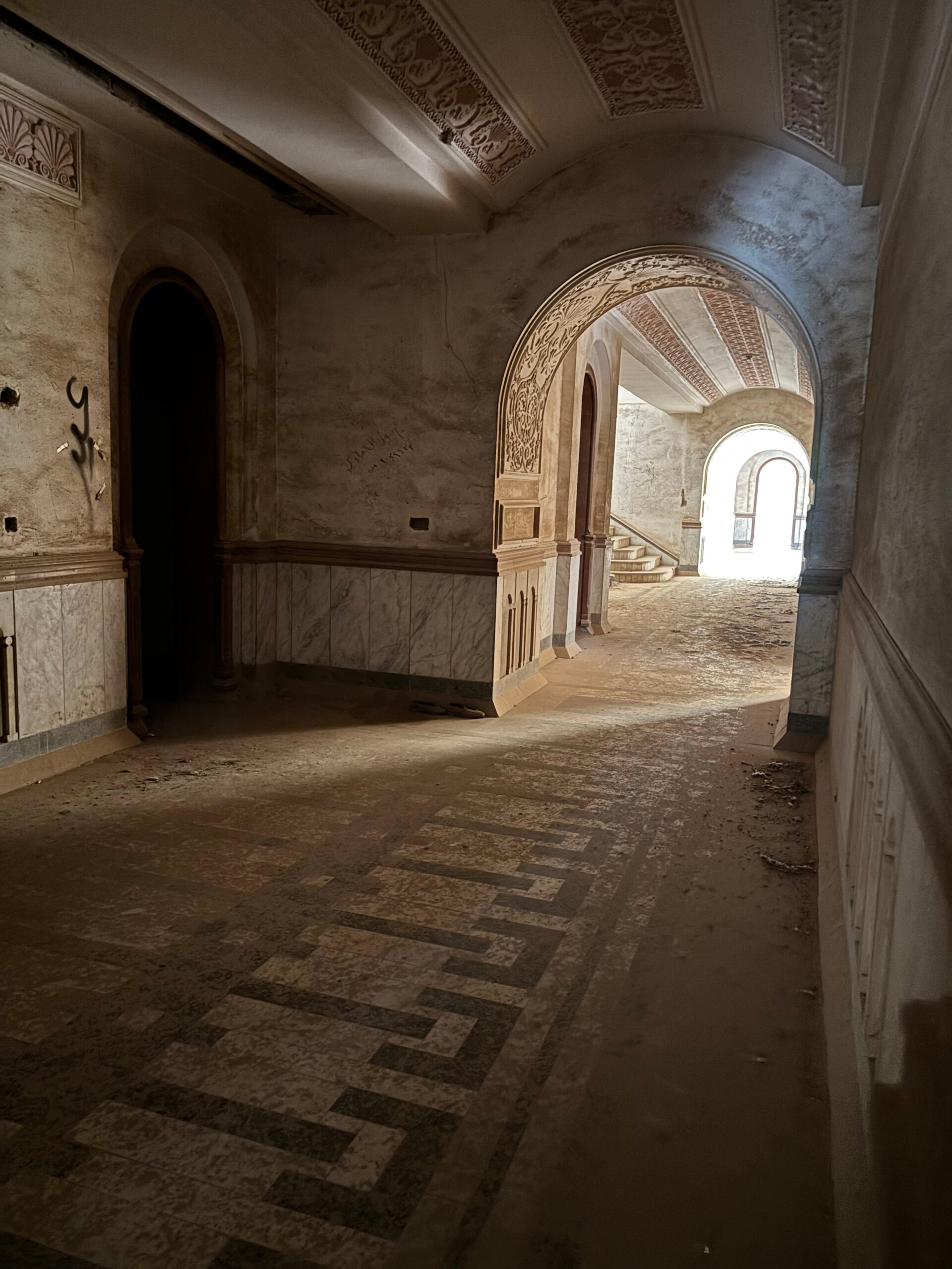 Empty and echoing hallways, staircases, and room after room. Next level urbex