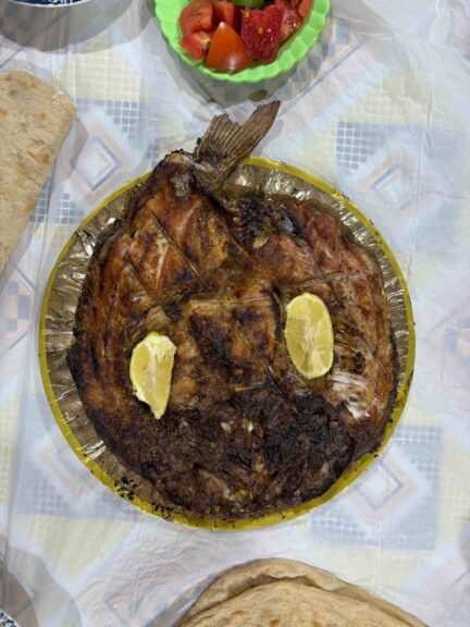 Masgouf dinner in the marshes