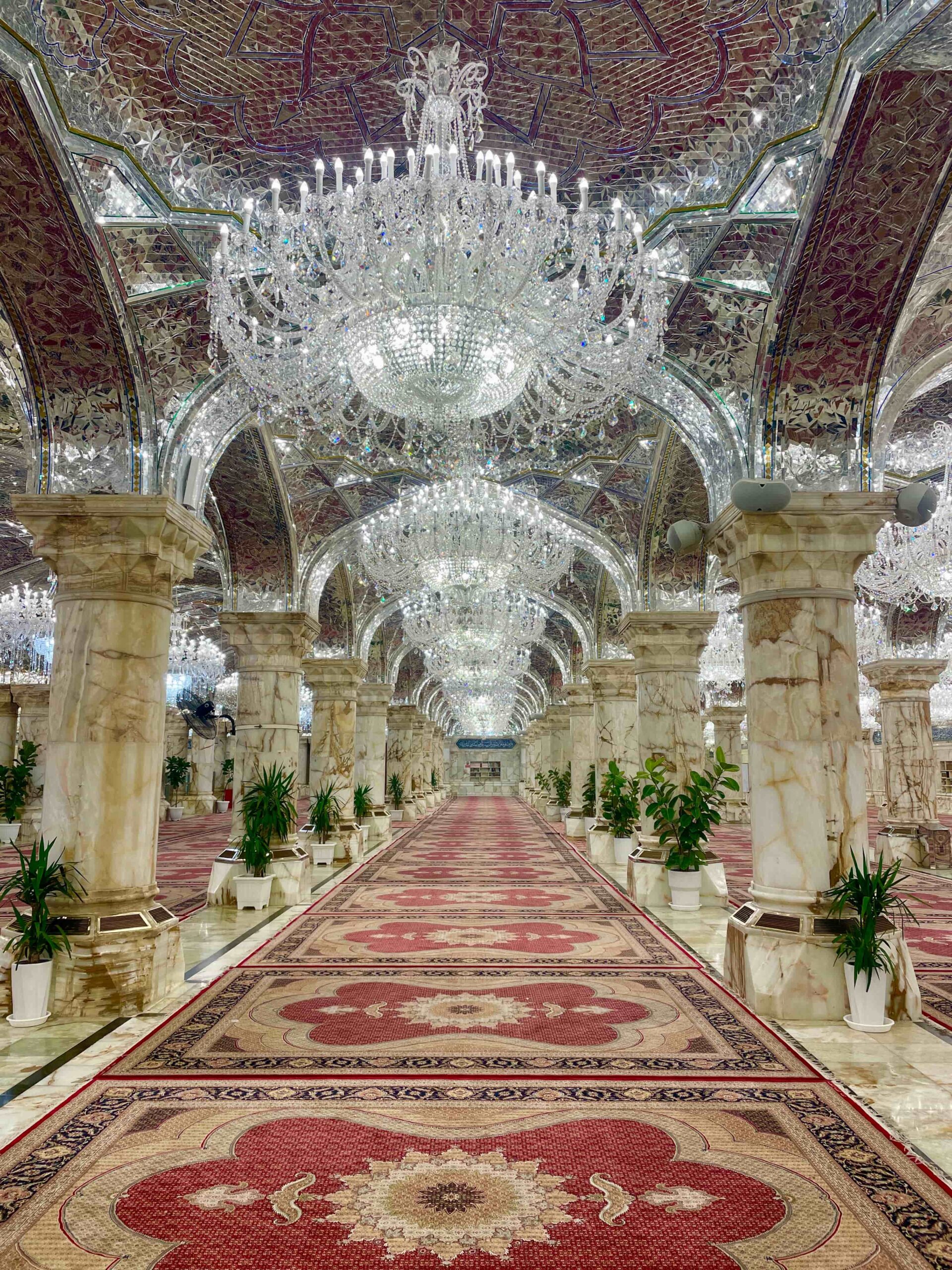 Inside mosque women's side The mosques are massive, one dramatically beautiful space after another