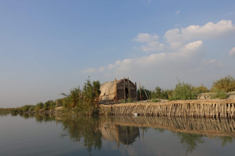 Traditional reed house in the Mesopotamian marshes