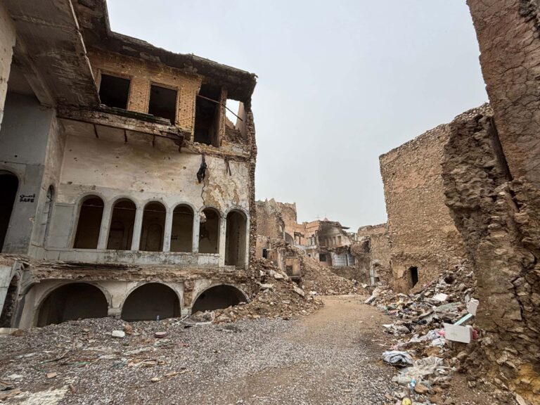 Ruins in the old city of Mosul