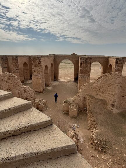 Exploring an Abbasid city. That's Oyv down below and the speck in the distance is Hossein.