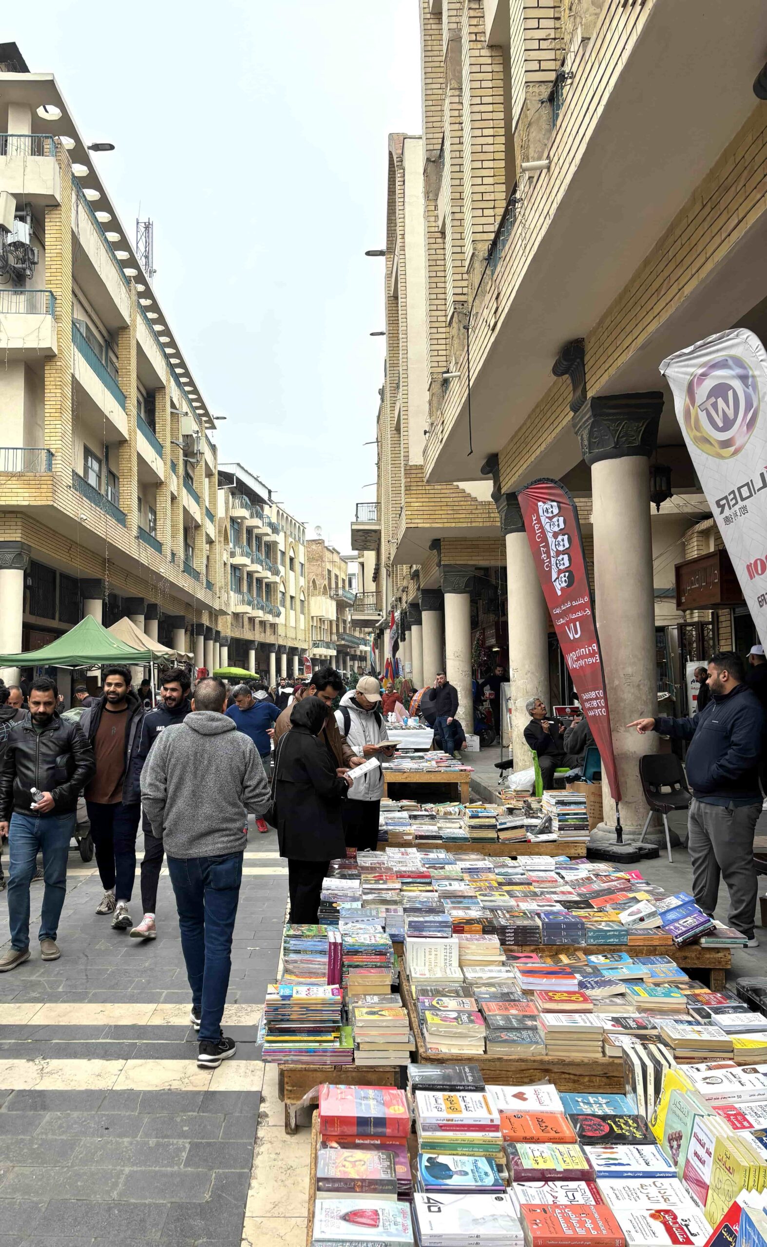 booksellers Booksellers line the length of Al Mutanabbi street