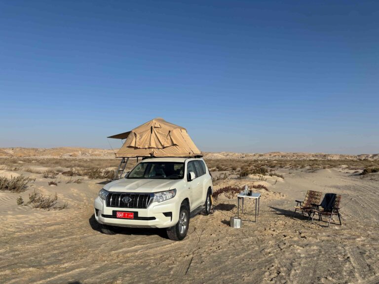 Camp all setup at Al Khaluf beach