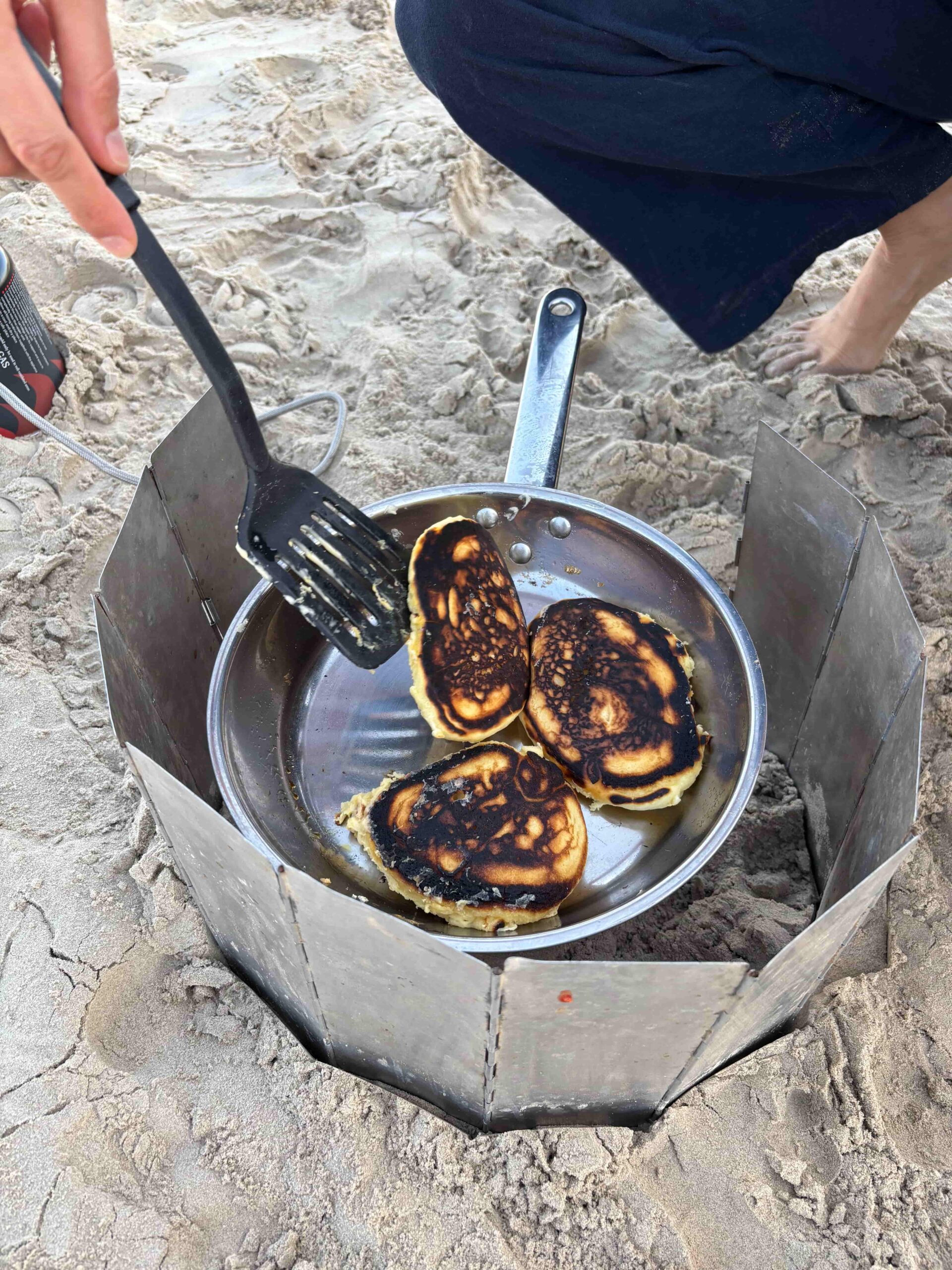 Burned the pancakes just a bit