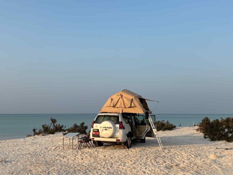 Our peaceful little camp on the beach