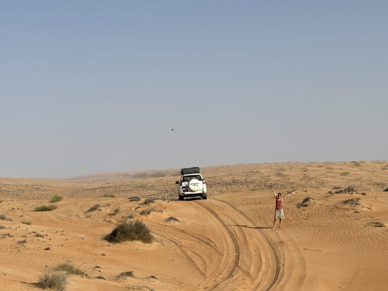Out in the Wahiba Sands (no I'm not signaling for help)