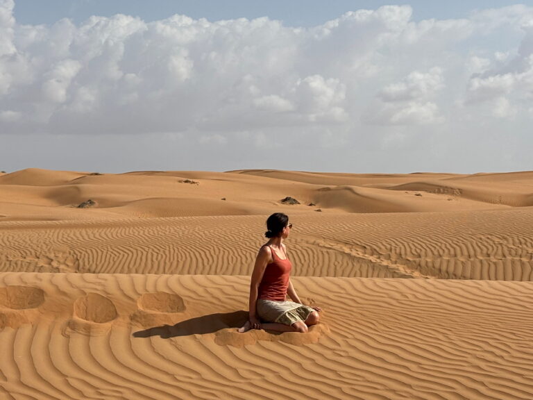 Nothing feels better than hot sun overhead and golden sand underneath (when you know you have water, a tank of gas, and a track out)